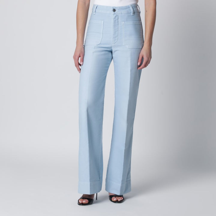 Victoria Beckham Pantaloni - Celeste | 6dbddd18606153a6cc6b0c93d357a9578f6abf9c