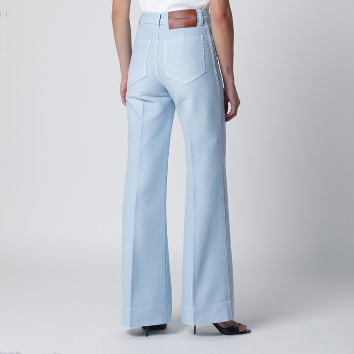 Victoria Beckham Pantaloni - Celeste | d28e4b39aa70dee8300788d0e8aed46ec4393bce