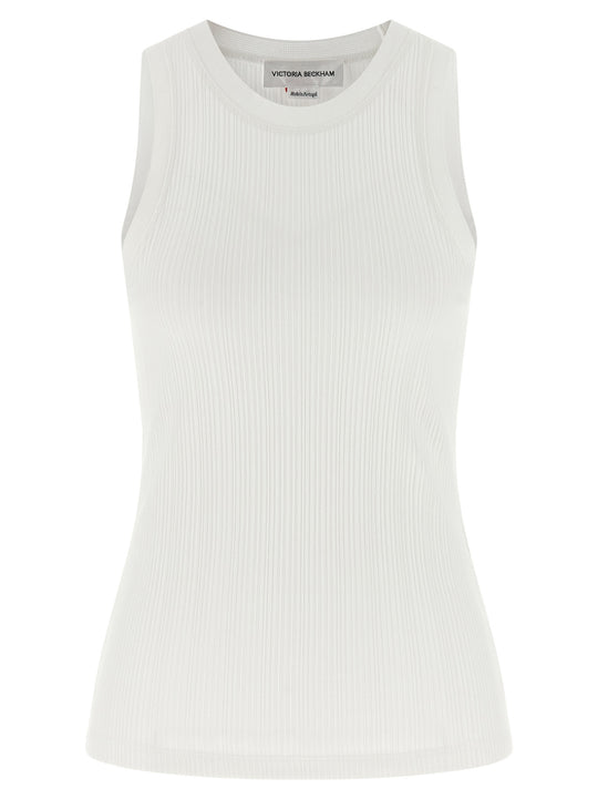 Rib Tank Top Bianco