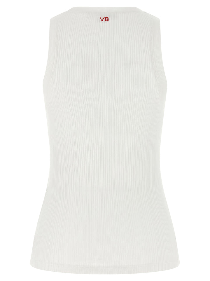 Victoria Beckham Rib Tank Top - Bianco | e5ae9914a5f2132295d4c04fa2cbd10f9dae987c