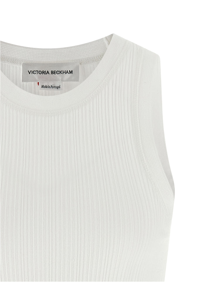 Victoria Beckham Rib Tank Top - Bianco | ec53c285b2e0730e266e4a835199383b9128f69f