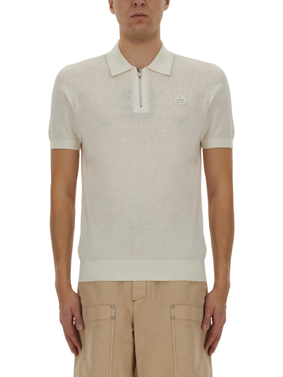 Moose Knuckles Polo - Bianco | Wanan Luxury