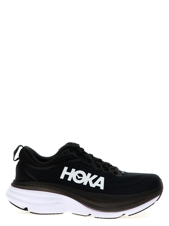 Hoka One One Bondi 8 Sneakers - Bianco/Nero | 674a829e96b059fe9a80c6e35e63f8ce931b4600