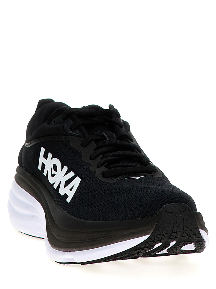 Hoka One One Bondi 8 Sneakers - Bianco/Nero | 38b7d29b30a8f4c4cb973dec7434f1f96ee7ee37