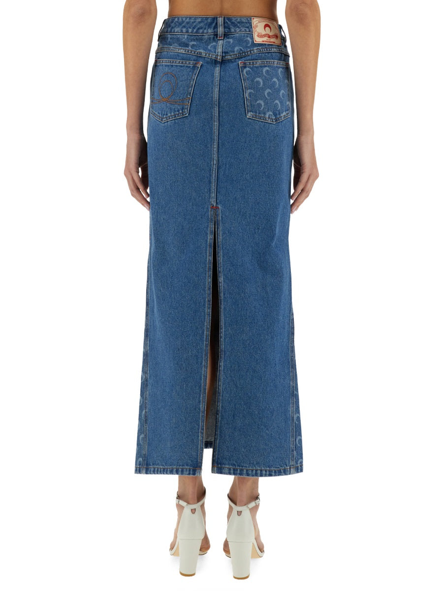 Marine Serre Gonne - Blu | Wanan Luxury