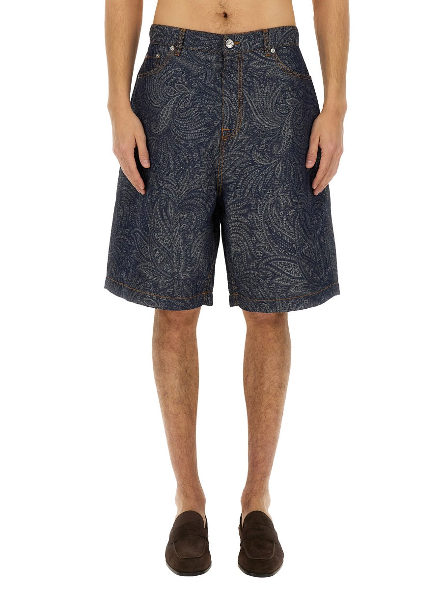 Etro Shorts - Denim | 643967060ba712d53fa6015cf395a82bc1a4afd3