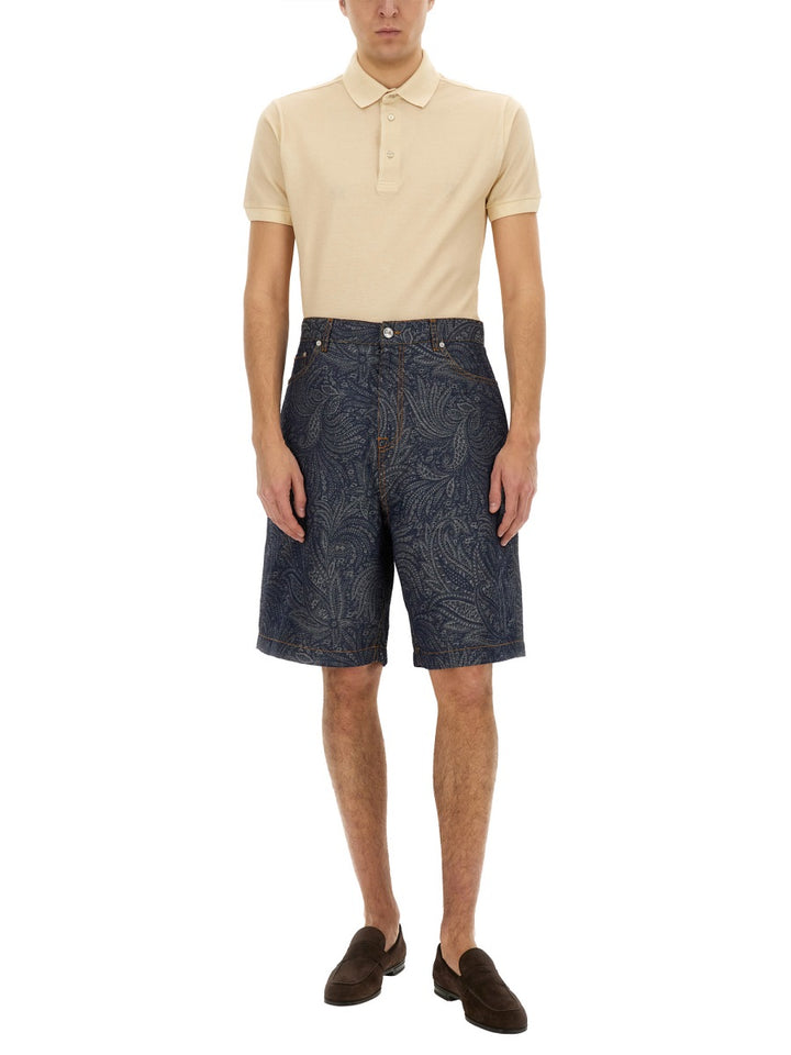 Etro Shorts - Denim | 6c56aaa43eb98473d81cdb7b676bb7ed742e67c8