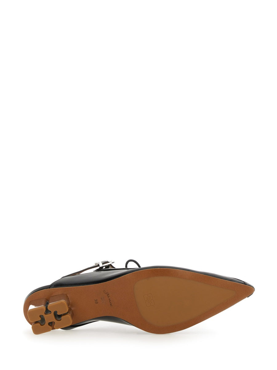 Ganni Decollete - Nero | Wanan Luxury