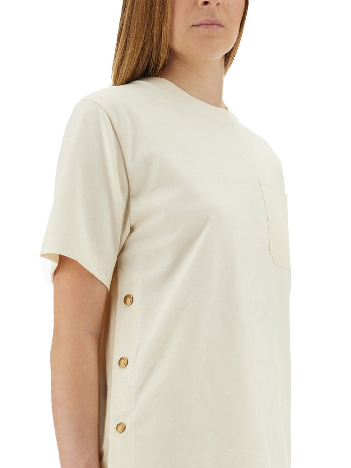Moncler T shirt - Ivory | 08d1aaab20b04b7a38067d7a9c42d6f2db52b2d4