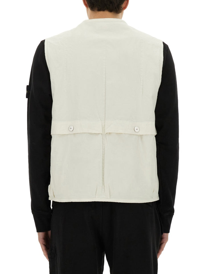 Stone Island Gilet - Bianco | Wanan Luxury