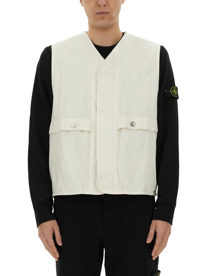 Stone Island Gilet - Bianco | Wanan Luxury