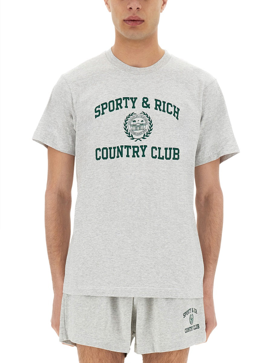 Sporty & Rich T shirt - Grigio | Wanan Luxury