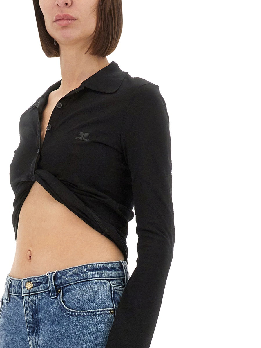 Courrèges Polo - Nero | Wanan Luxury