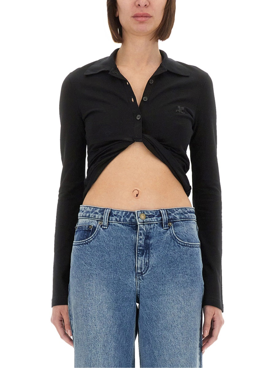 Courrèges Polo - Nero | Wanan Luxury