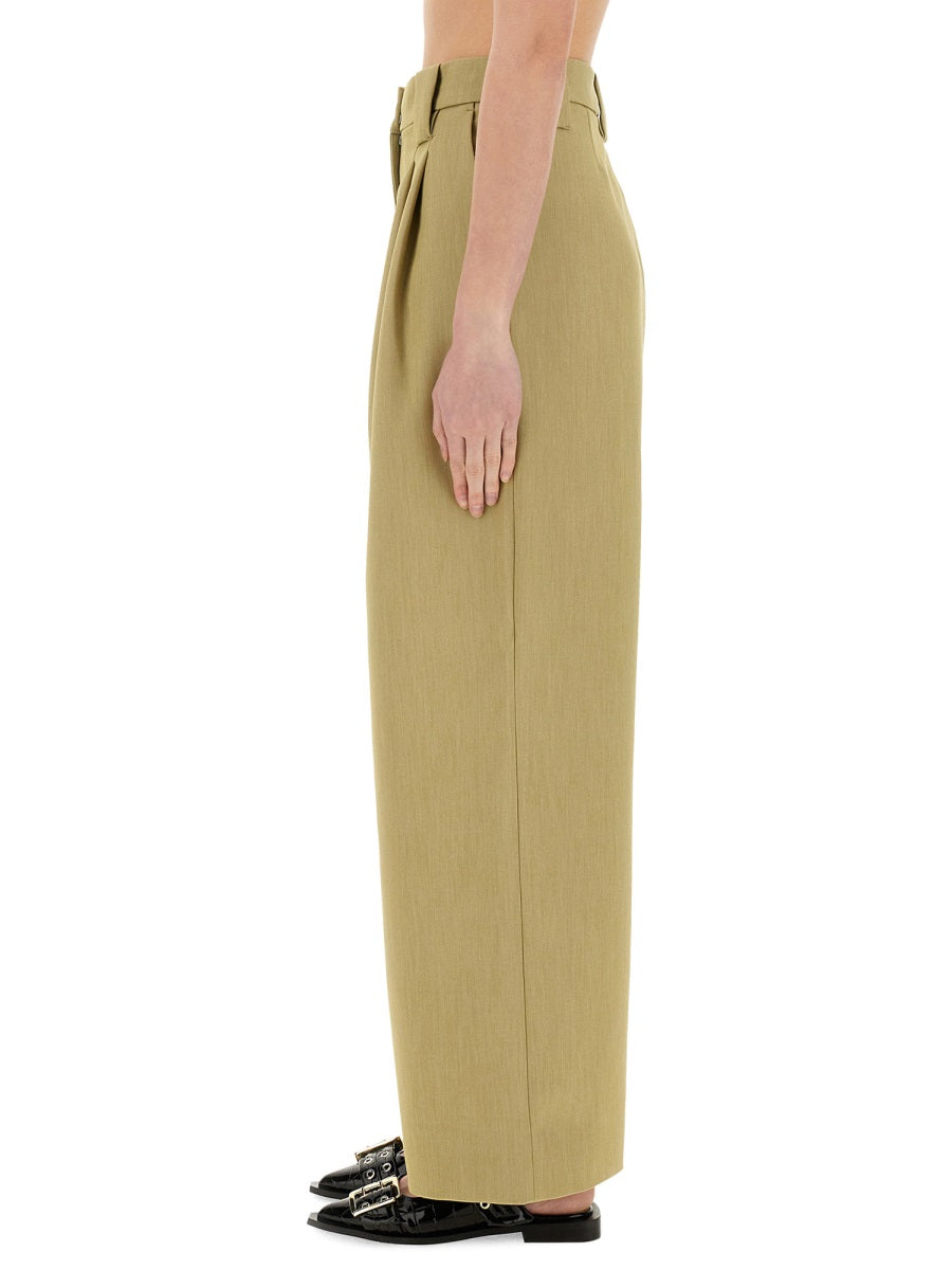 Ganni Pantaloni - Beige | 64b6880c3d82a7f4aae085fda23e5cedcbddf3e4