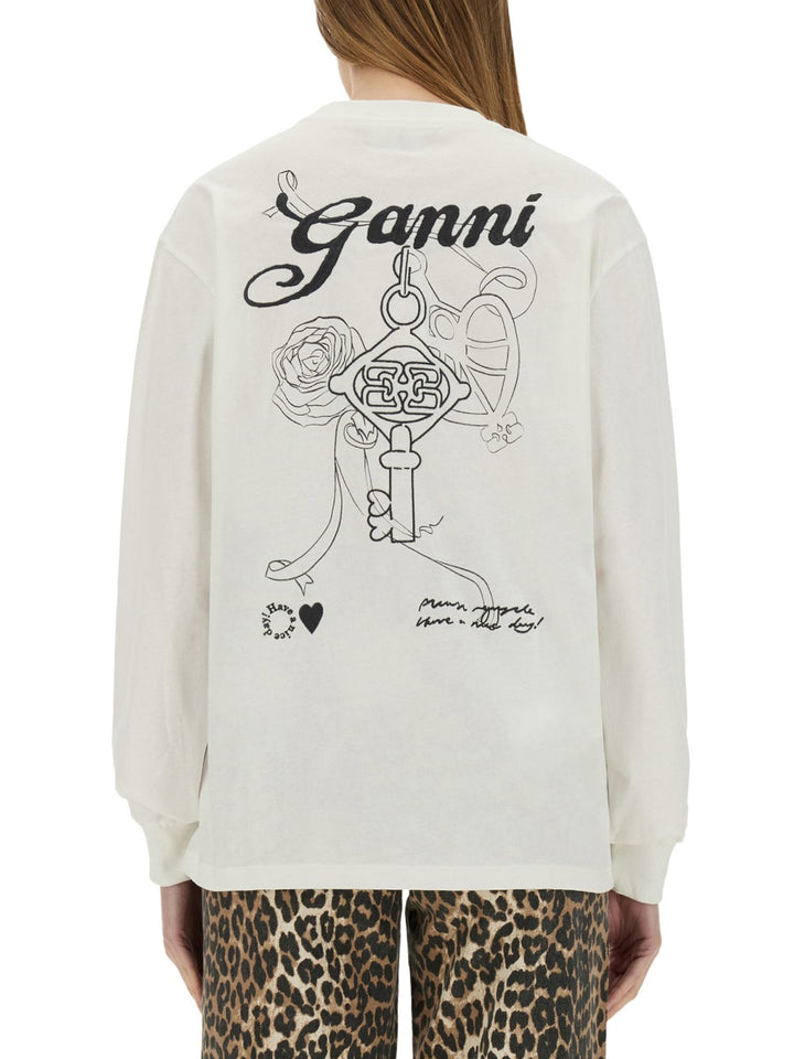Ganni T shirt - Bianco | Wanan Luxury