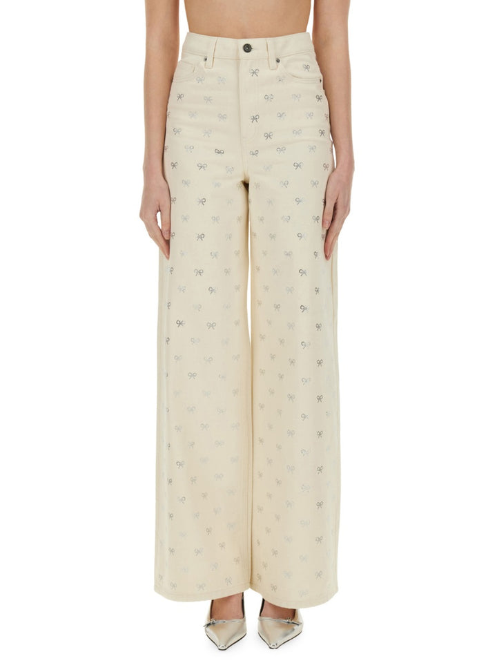 Self-Portrait Jeans - Beige | Wanan Luxury
