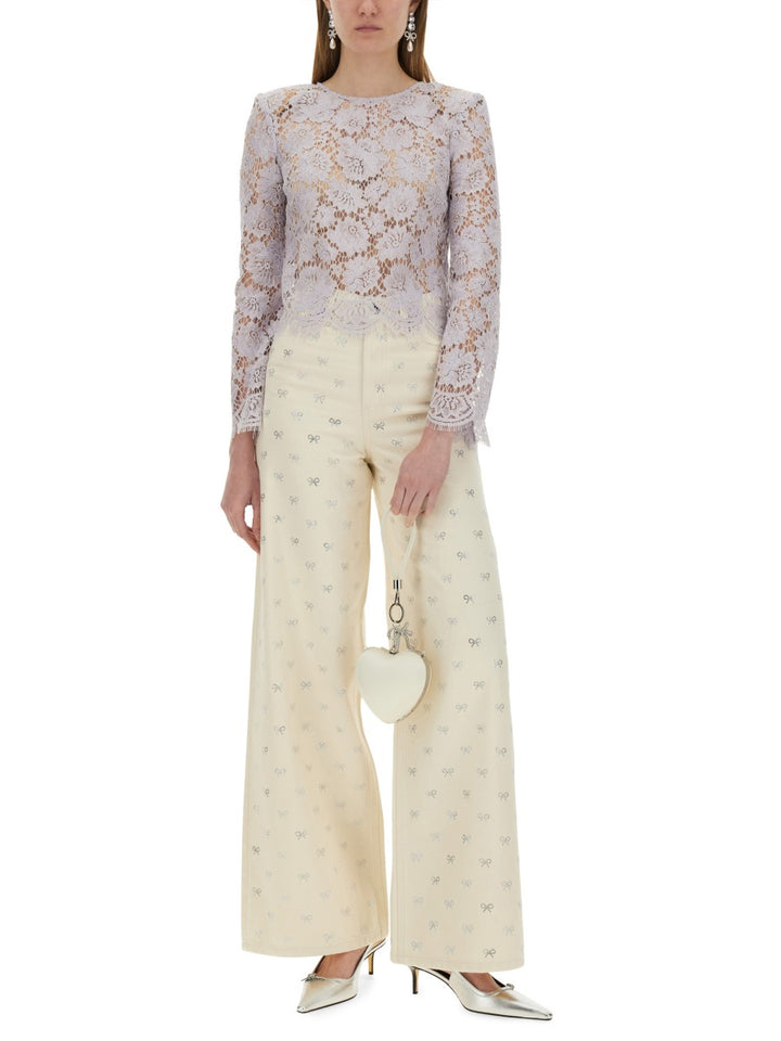 Self-Portrait Jeans - Beige | Wanan Luxury