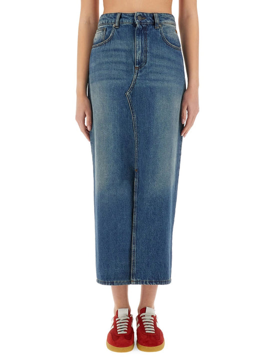 Long Denim Skirt