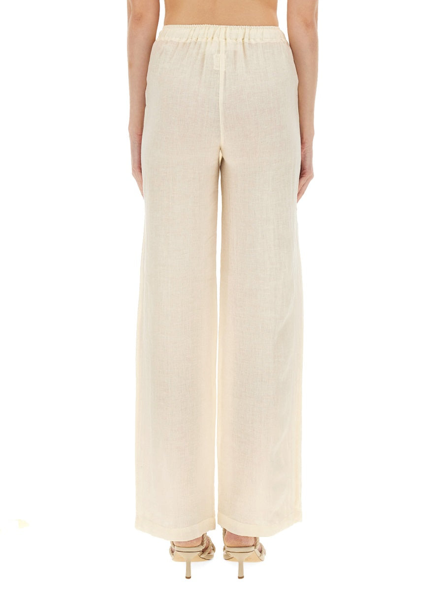 120% Lino Pantaloni - Bianco | Wanan Luxury