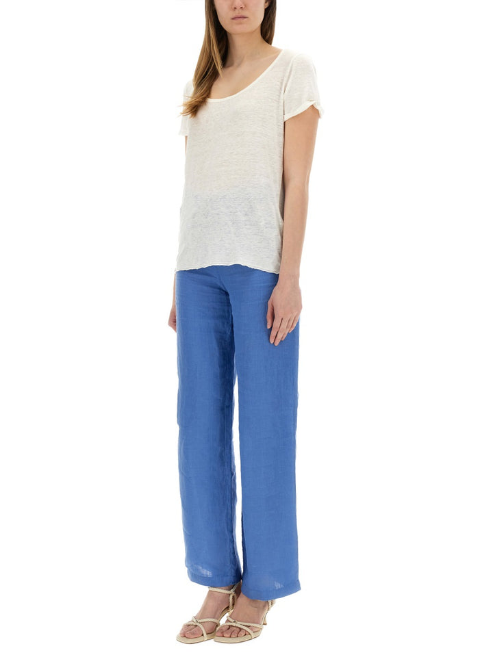 120% Lino T shirt - Bianco | Wanan Luxury