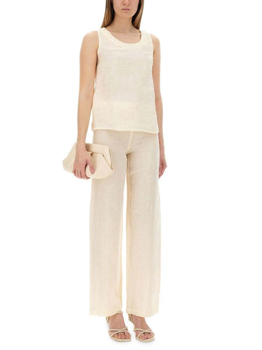 120% Lino Top - Beige | Wanan Luxury