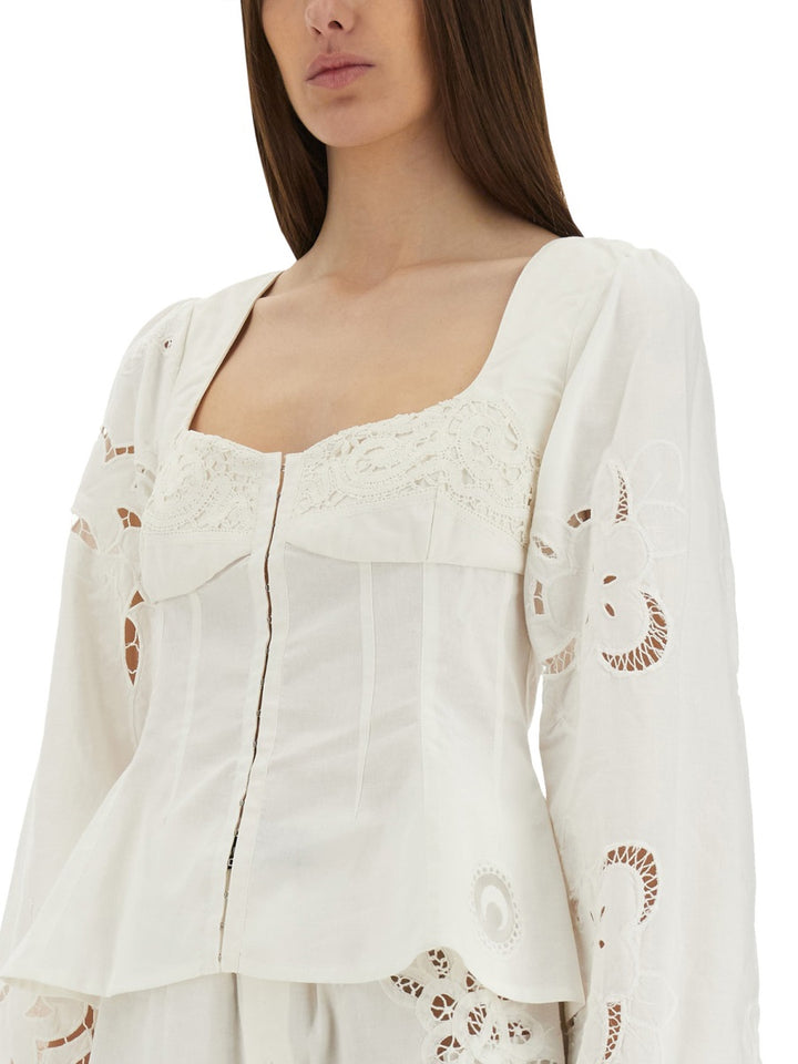 Marine Serre Top - Bianco | Wanan Luxury