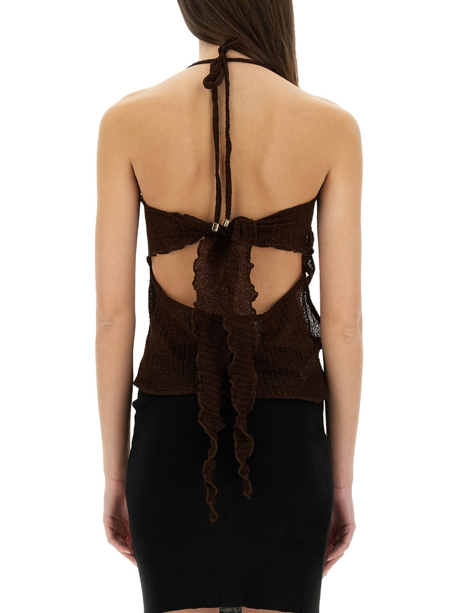 Selia Richwood Top - Marrone | Wanan Luxury