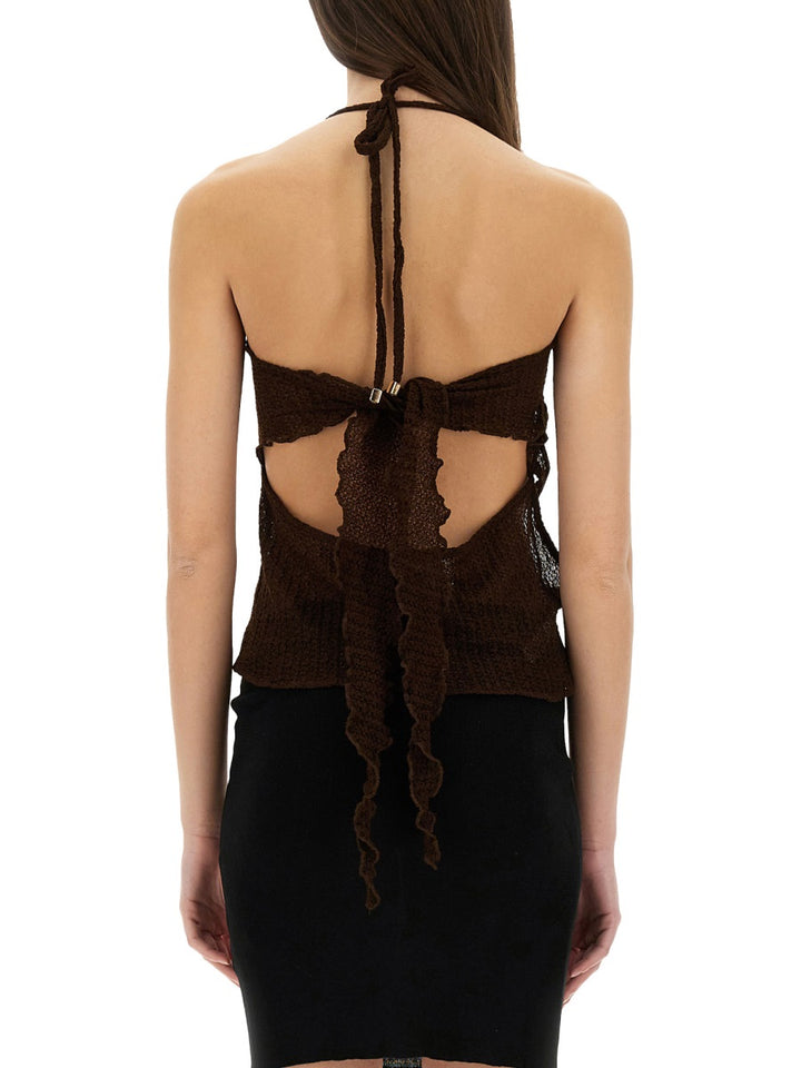 Selia Richwood Top - Marrone | Wanan Luxury