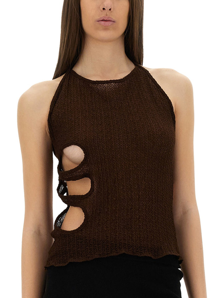 Selia Richwood Top - Marrone | Wanan Luxury