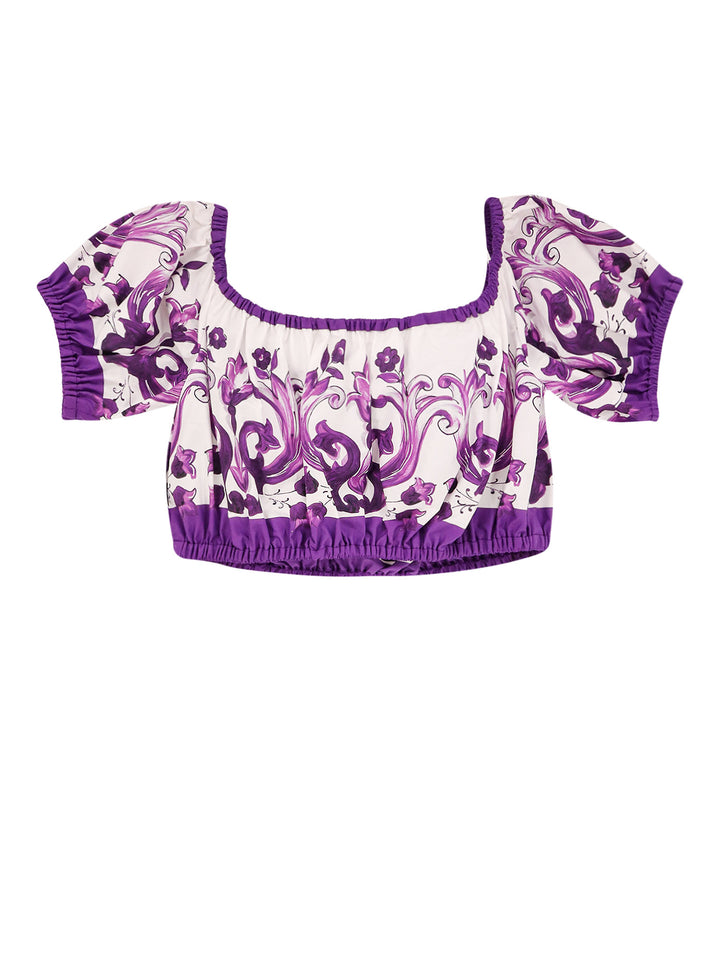 Dolce & Gabbana T-shirts and Polos - MAIOLICA 1 VIOLA | 4a735532372b01a6d465f1947031033bd0012c5b