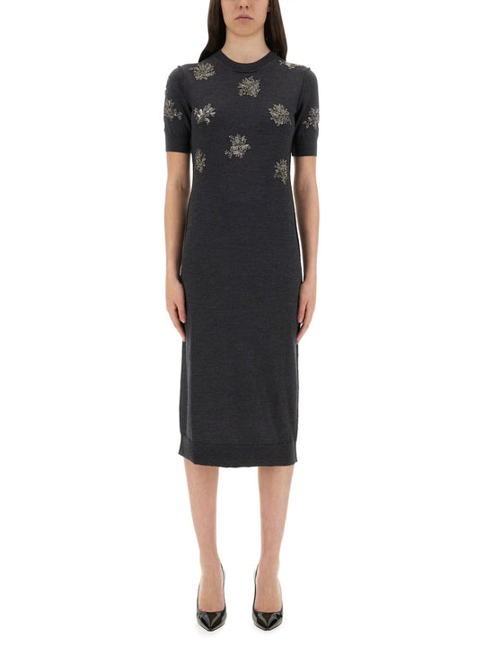 Wool Dress With Embroidery