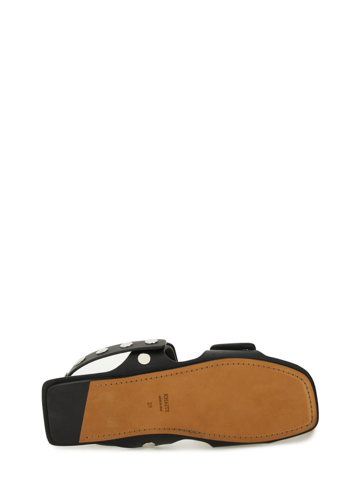 Khaite Sandali - Nero | Wanan Luxury