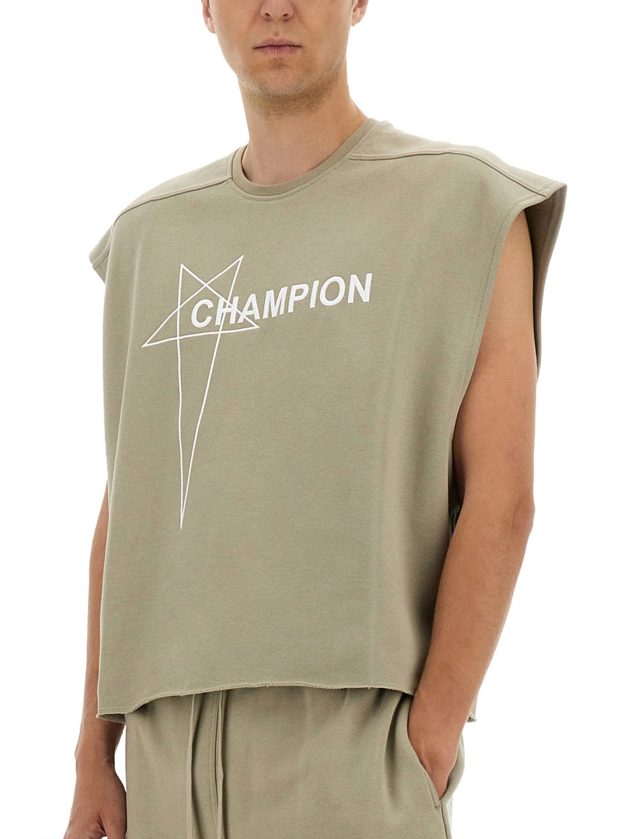 Rick Owens x Champion T shirt - Beige | Wanan Luxury