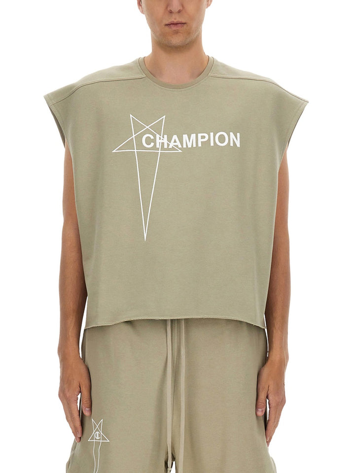 Rick Owens x Champion T shirt - Beige | Wanan Luxury