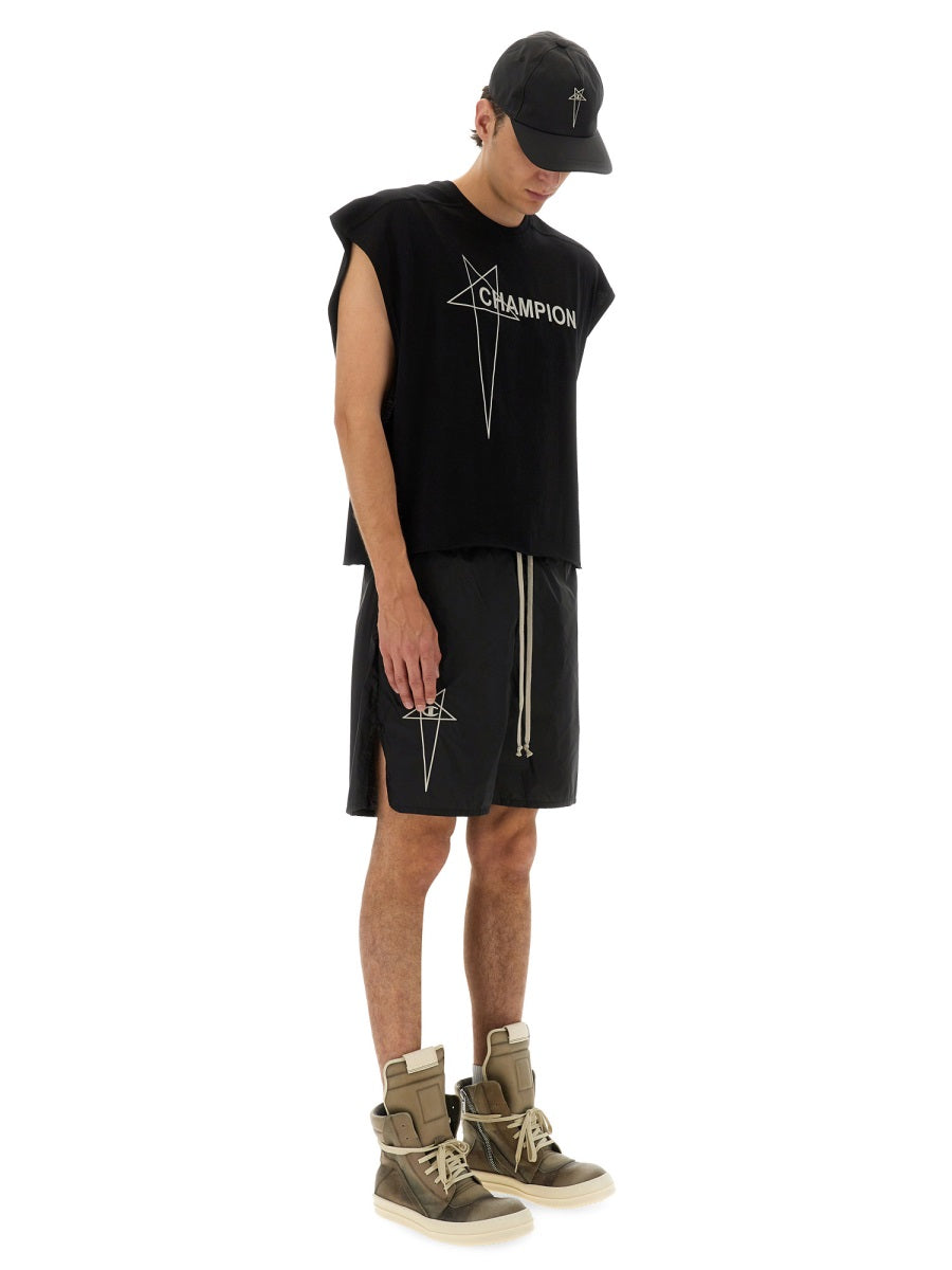 Rick Owens X Champion Shorts - Black | 589c639e08a5659f75477c3e06bae5d7413c5ec4