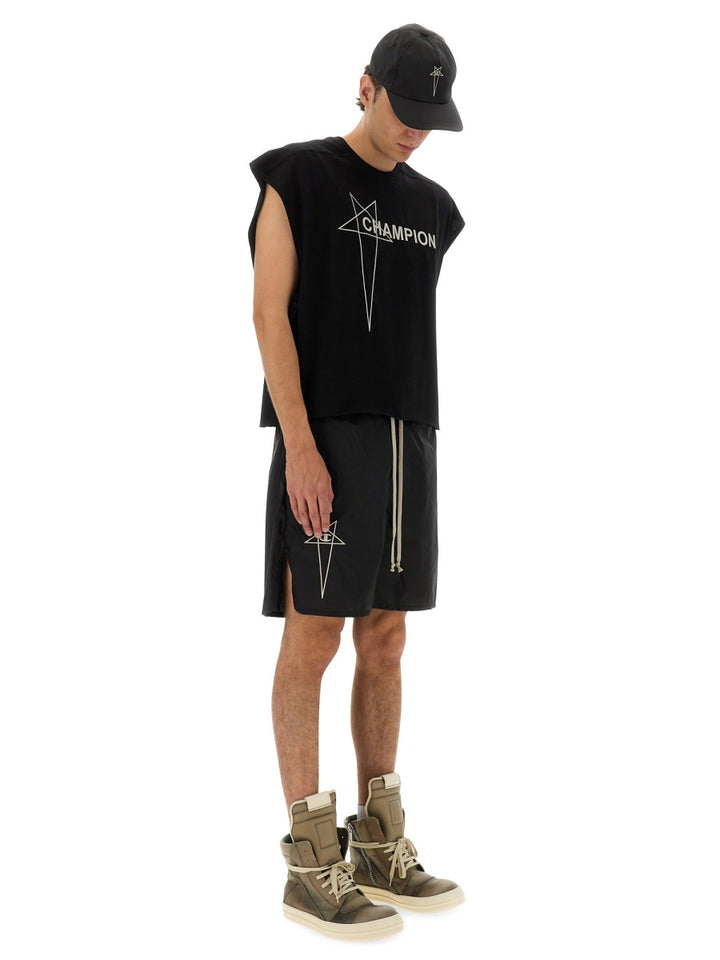 Rick Owens X Champion Shorts - Black | 589c639e08a5659f75477c3e06bae5d7413c5ec4