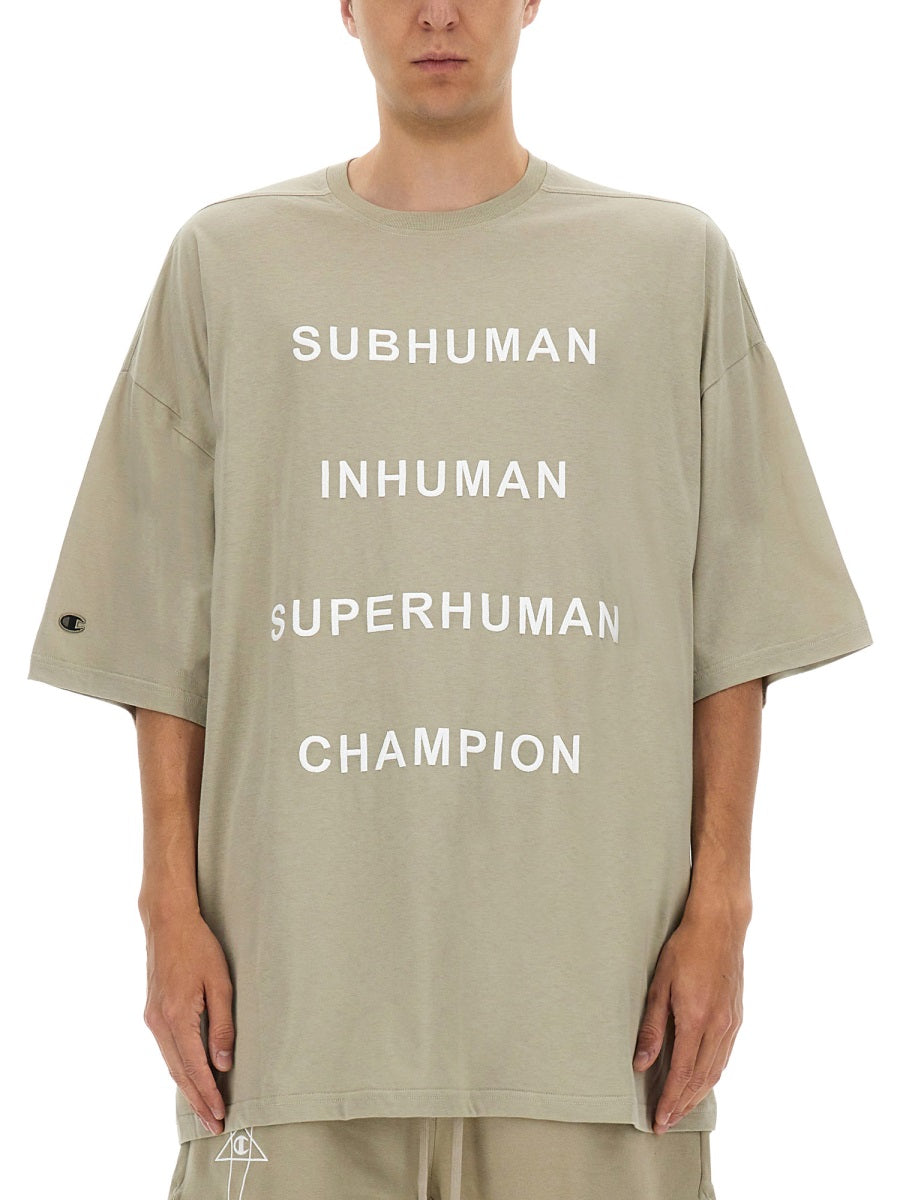 Rick Owens x Champion T shirt - Beige | Wanan Luxury