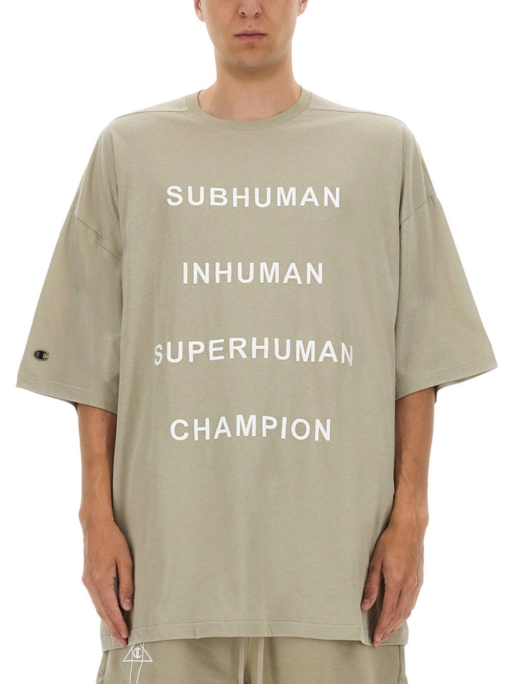 Rick Owens x Champion T shirt - Beige | Wanan Luxury