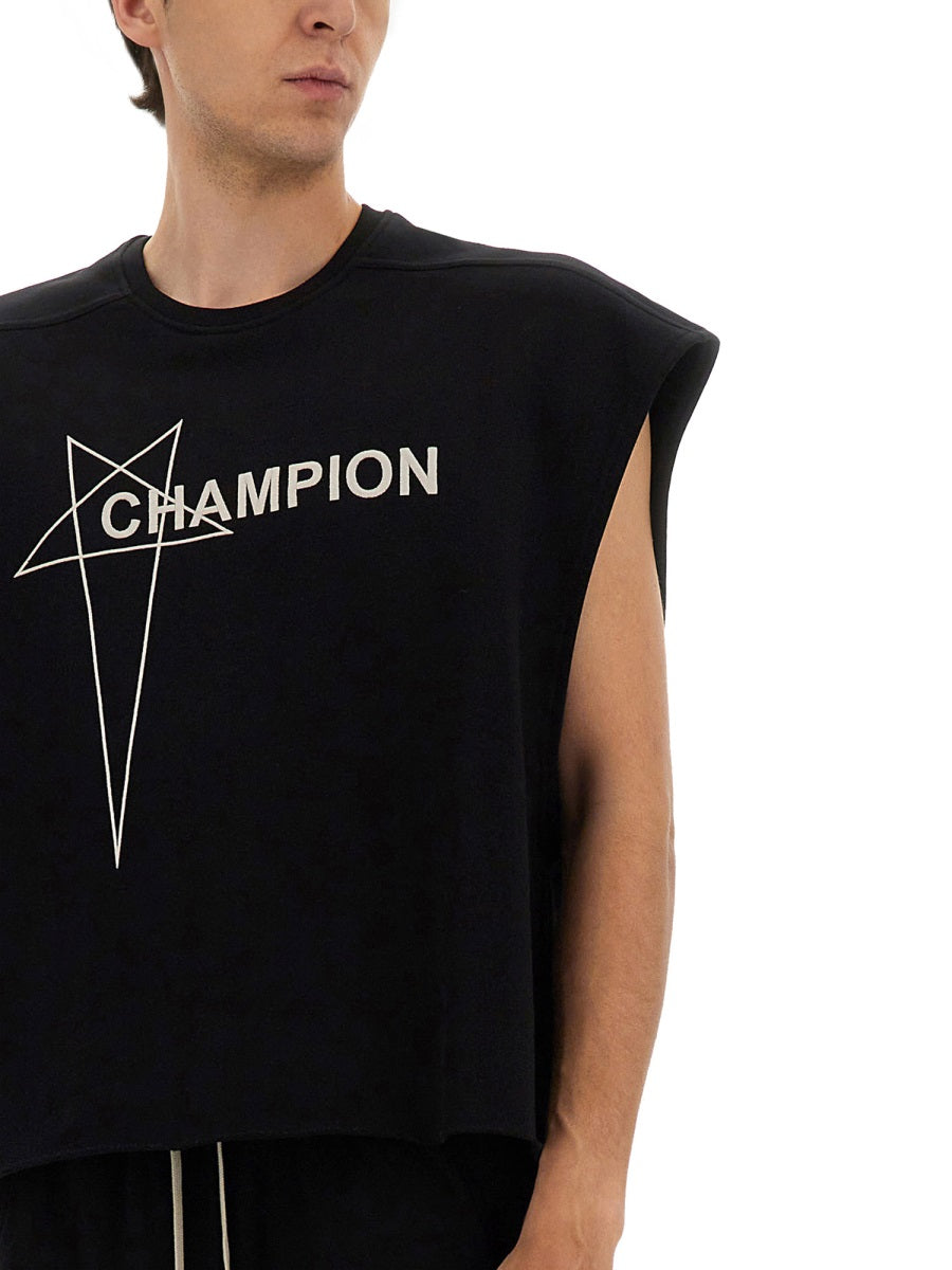Rick Owens x Champion T shirt - Nero | Wanan Luxury
