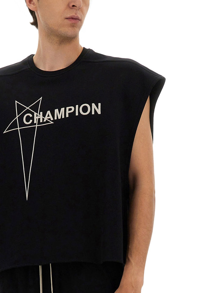 Rick Owens x Champion T shirt - Nero | Wanan Luxury
