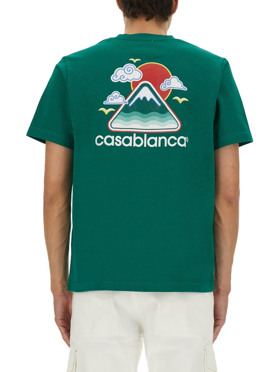 Casablanca T shirt - Verde | Wanan Luxury