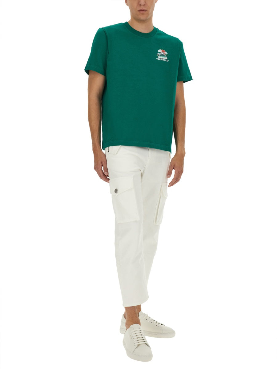 Casablanca T shirt - Verde | Wanan Luxury