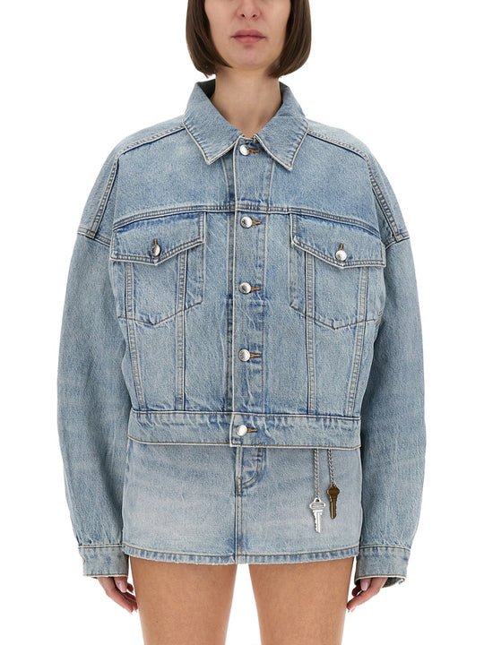 Denim Clip-On Trucker Jacket
