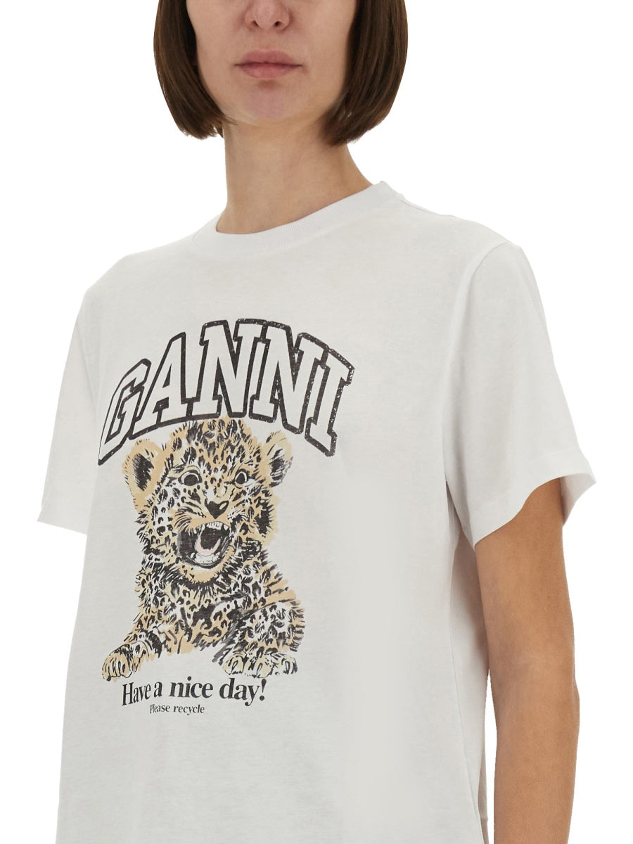 Ganni T shirt - Bianco | Wanan Luxury