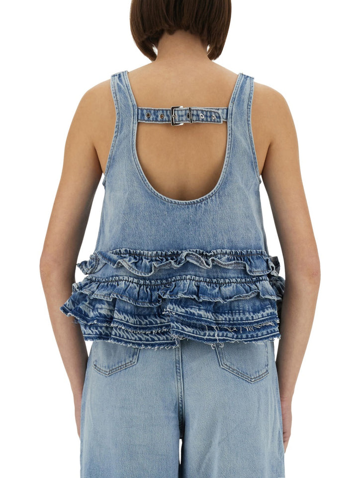 Ganni Top - Blu | Wanan Luxury