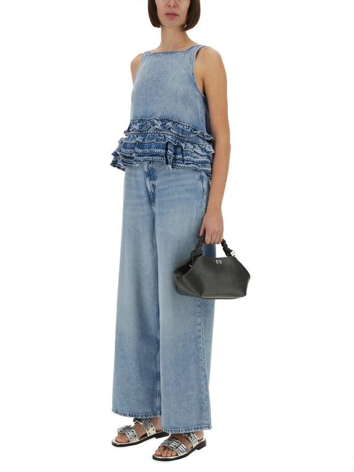 Ganni Top - Blu | Wanan Luxury