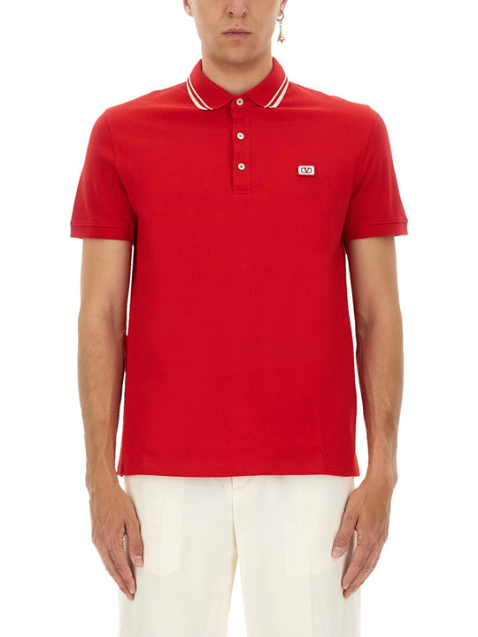 Polo Shirt With Signature Vlogo