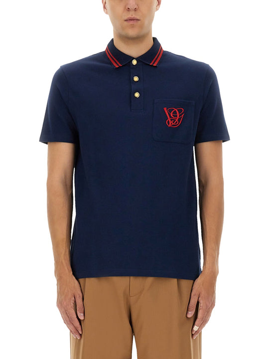 Polo Shirt With Vg Embroidery