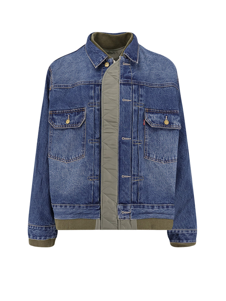 Sacai Jackets - Blue and green | d89cd985aacf38b95eb97f0d1ac4384cf25bccf8